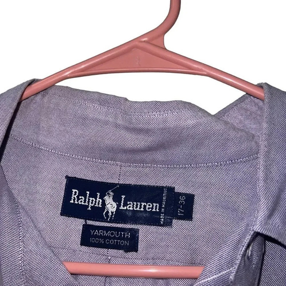 Ralph Lauren Yarmouth 100% Cotton Button Down 17/36 - Picture 2 of 3
